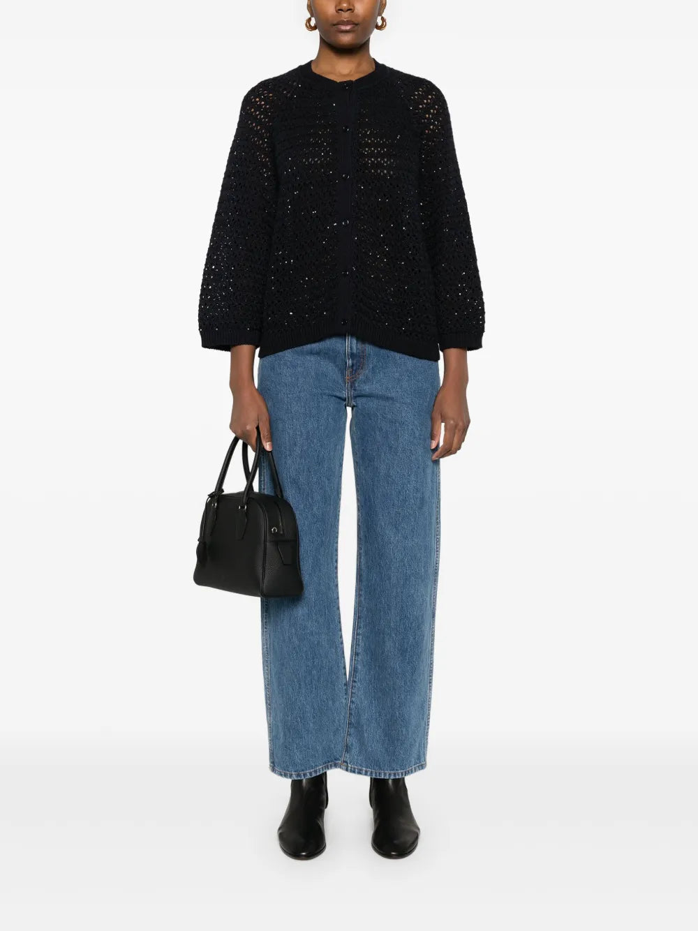 Sequin-Embellished Cardigan