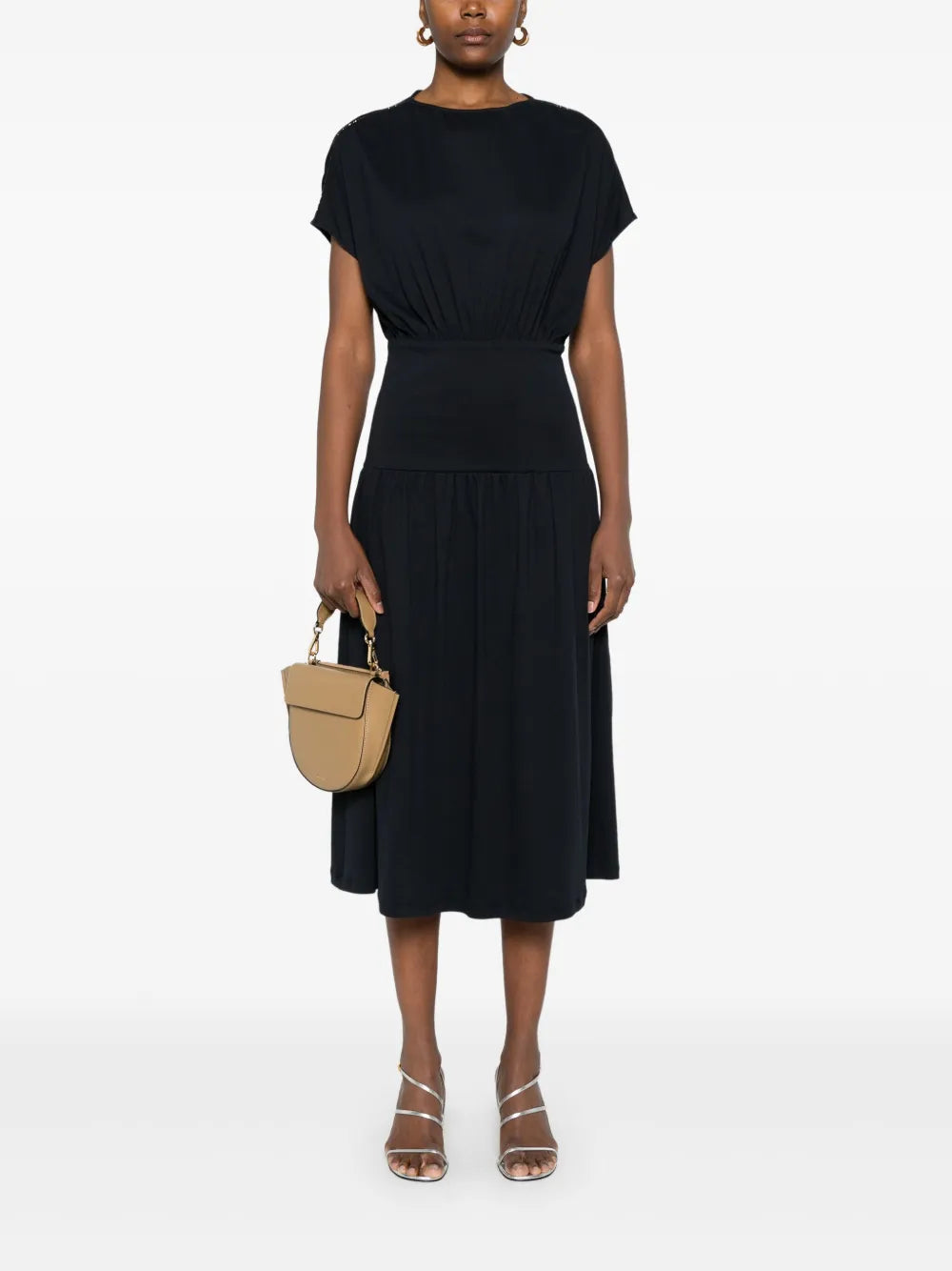 Bead-Embellished Midi Dress