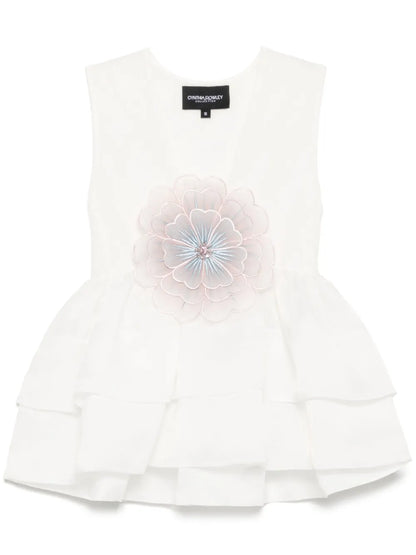 Organza Flower Top
