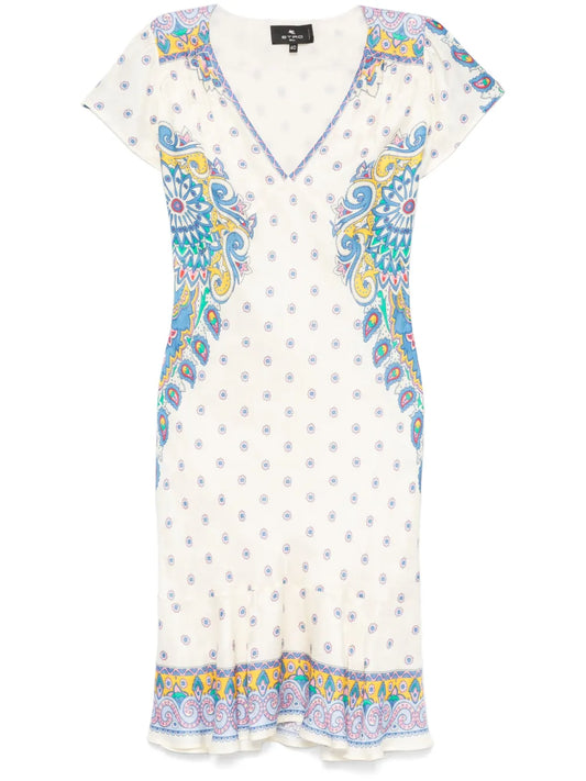 Paisley-Print Dress