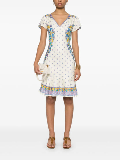 Paisley-Print Dress