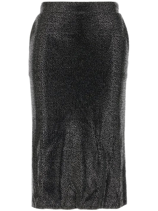 Crystal-Embellished Midi Skirt