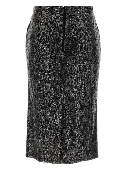 Crystal-Embellished Midi Skirt