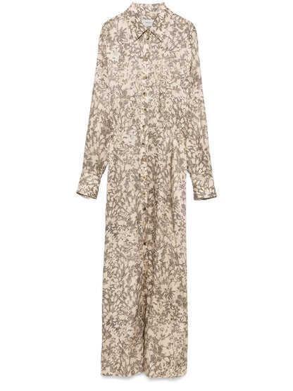 Graphic-Print Maxi Dress