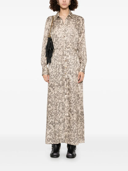 Graphic-Print Maxi Dress