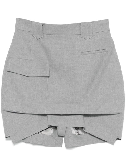 Pleated Cargo Mini Skirt