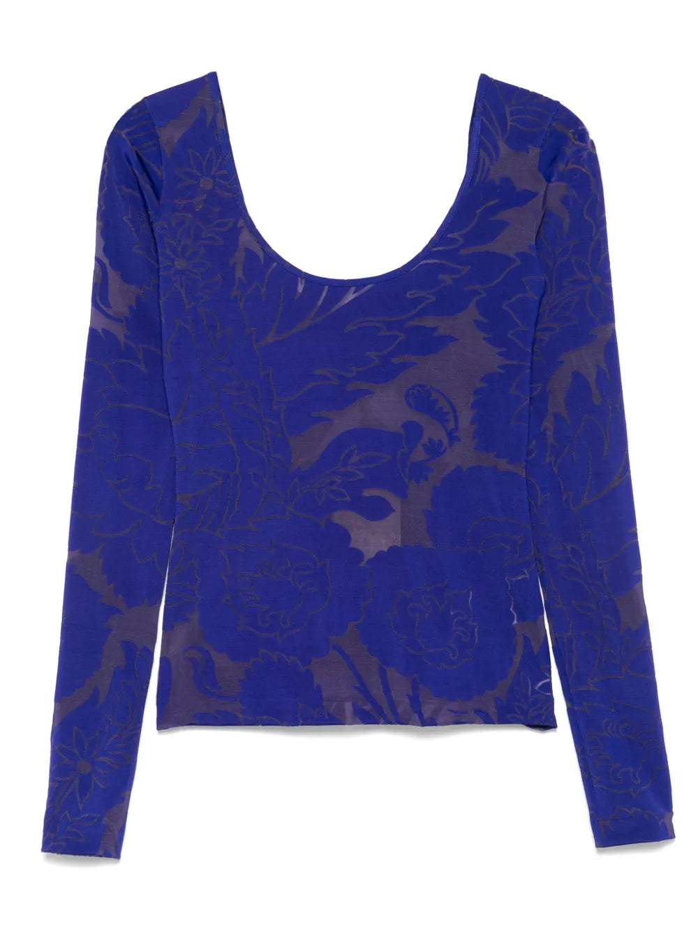 Floral-Intarsia T-Shirt