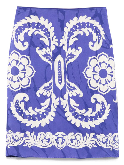 Paisley-Print Mini Skirt