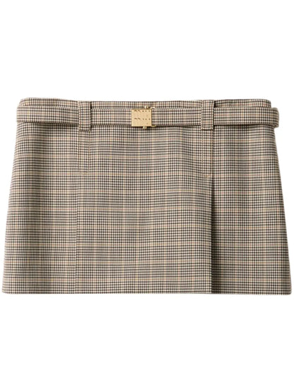 Checked Mini Skirt