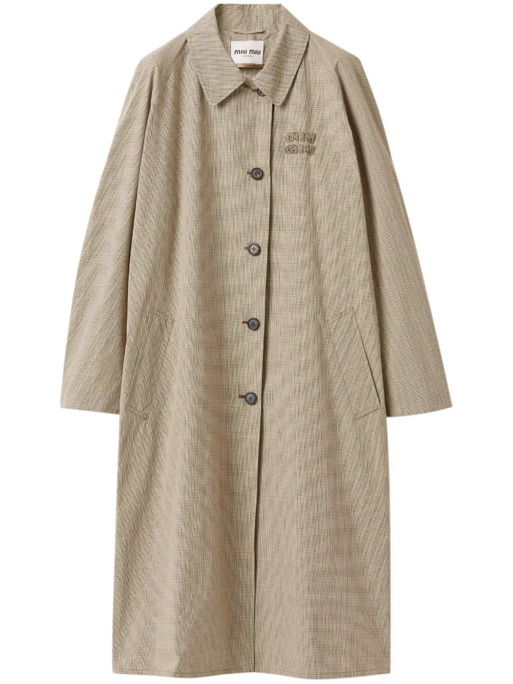 Logo-Patch Trench Coat