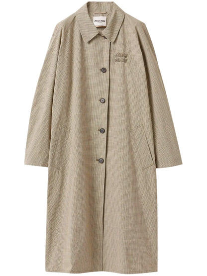 Logo-Patch Trench Coat