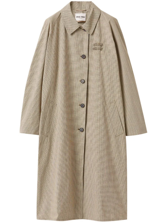 Logo-Patch Trench Coat