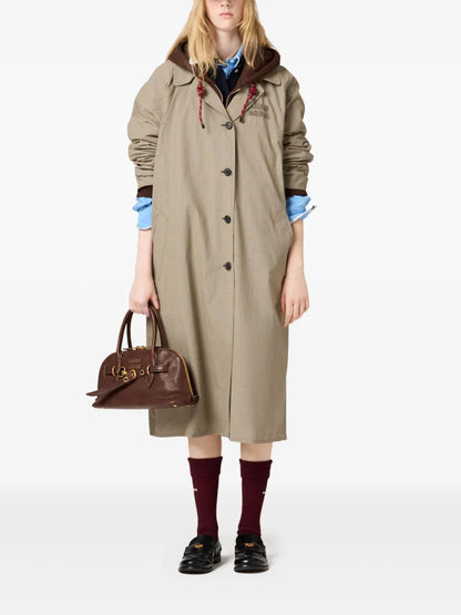 Logo-Patch Trench Coat