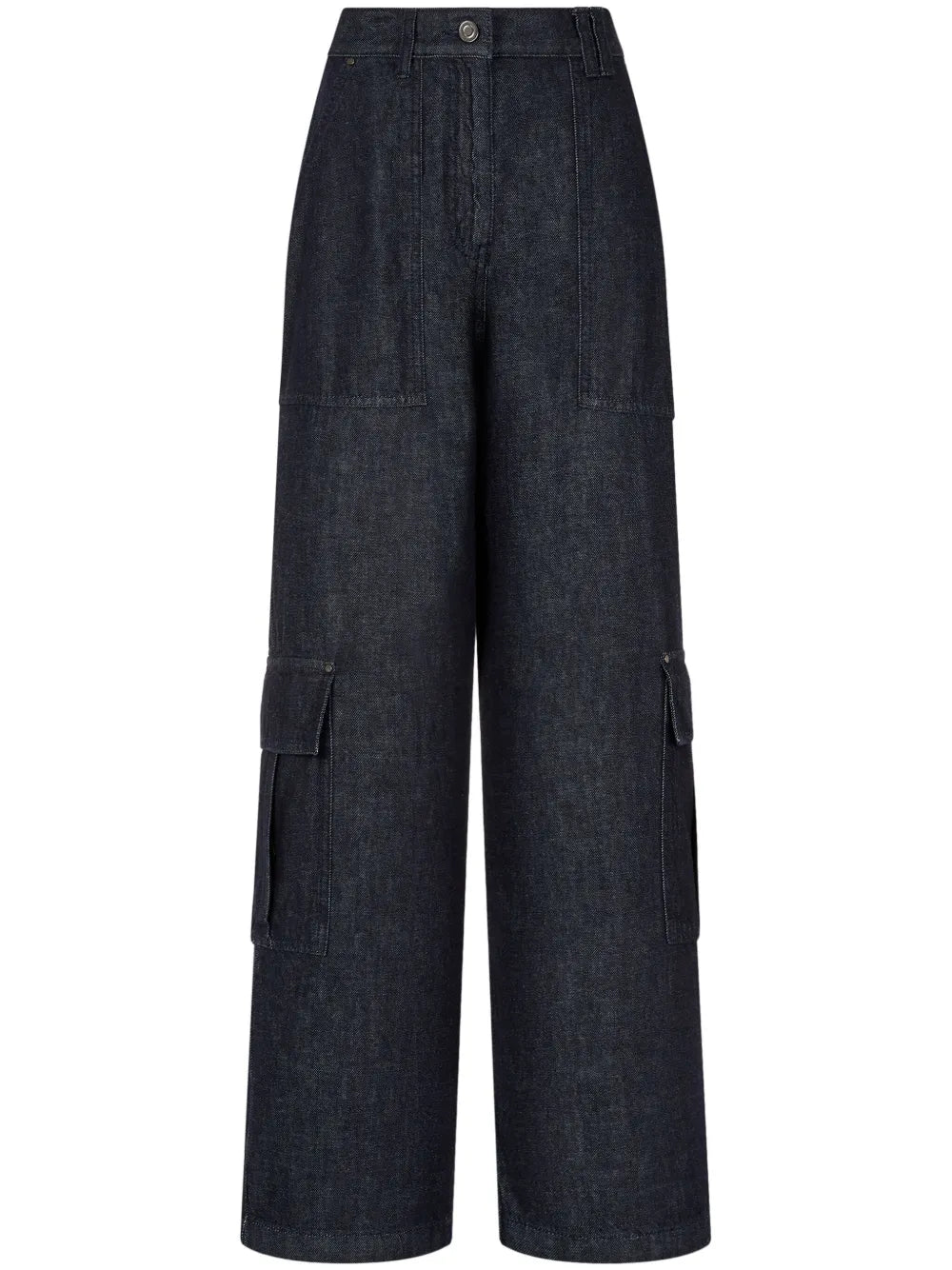 Wide-Leg Cargo Jeans