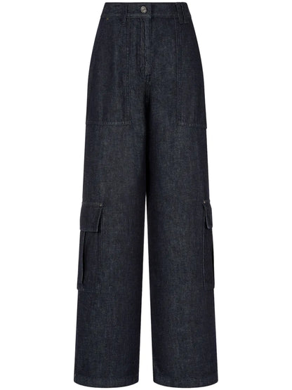 Wide-Leg Cargo Jeans