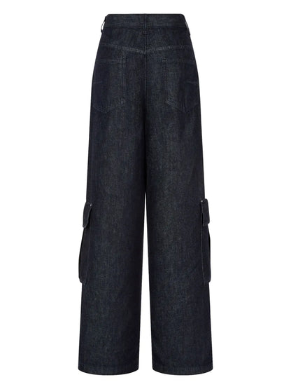 Wide-Leg Cargo Jeans