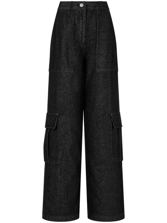 Wide-Leg Cargo Jeans