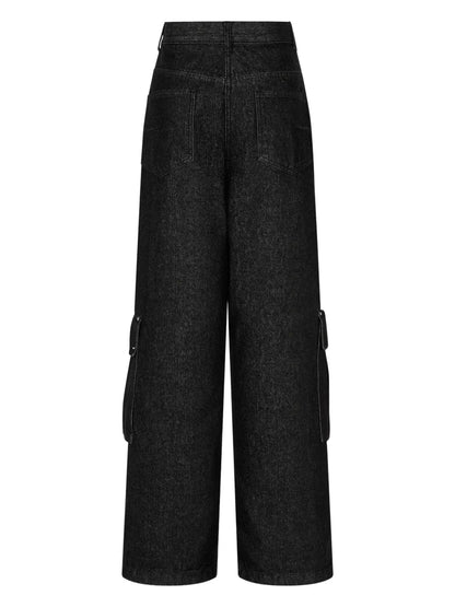 Wide-Leg Cargo Jeans