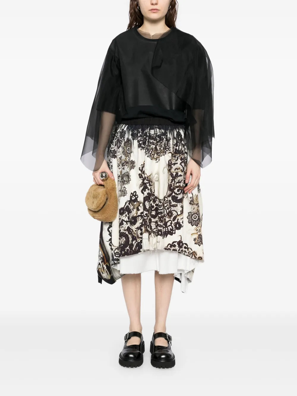 Graphic-Print Skirt