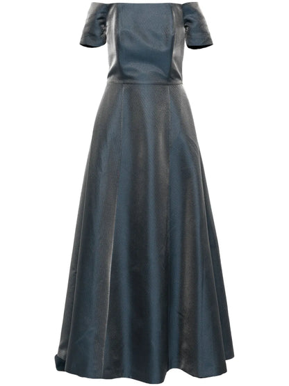 Strapless Off Shoulder Gown