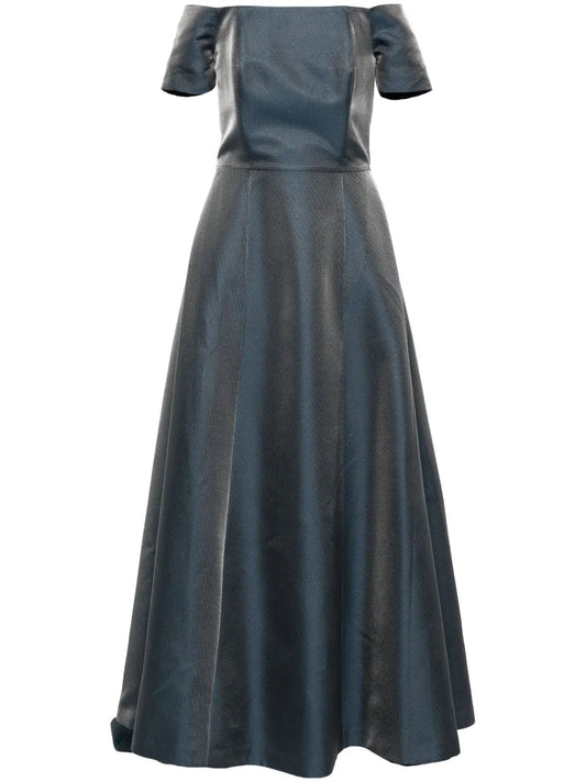 Strapless Off Shoulder Gown