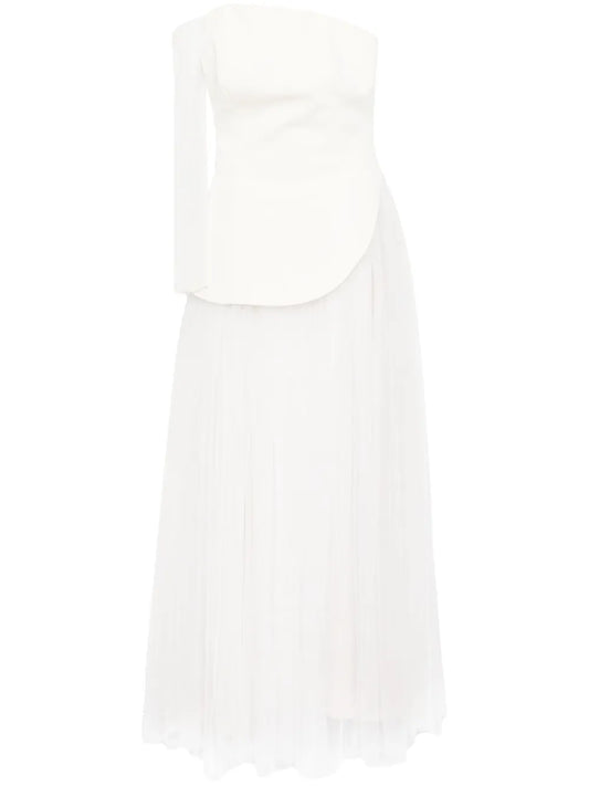 Asymmetric Crepe Gown