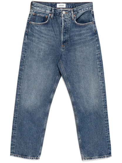 90'S Crop Straight-Leg Jeans