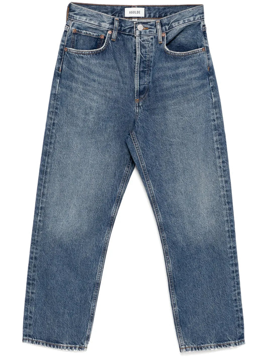 90'S Crop Straight-Leg Jeans