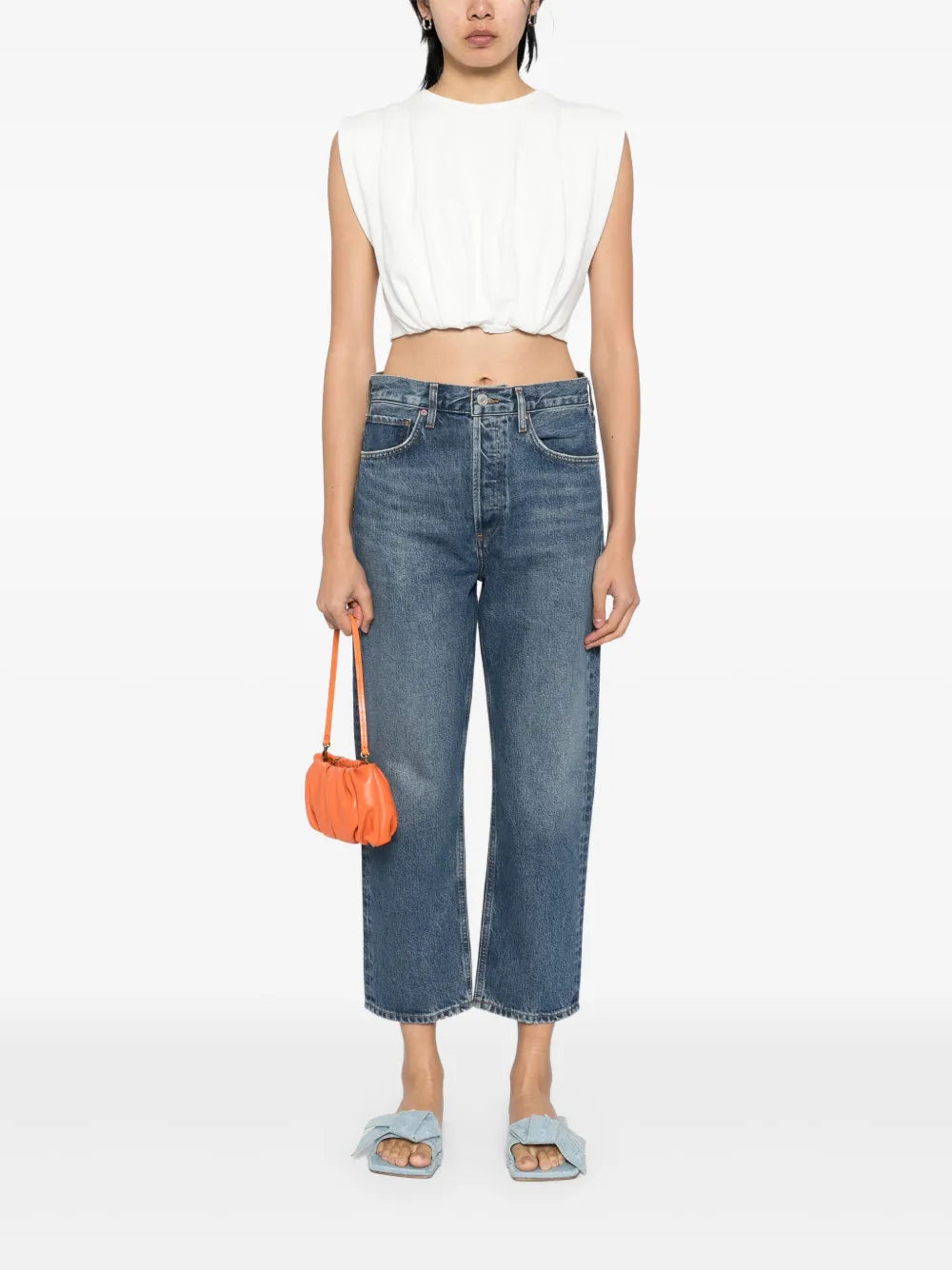 90'S Crop Straight-Leg Jeans