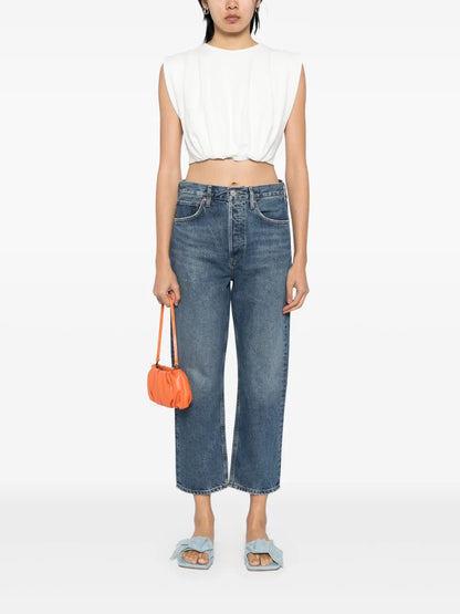 90'S Crop Straight-Leg Jeans