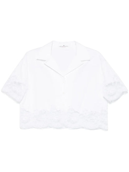 Lace-Panelling Shirt