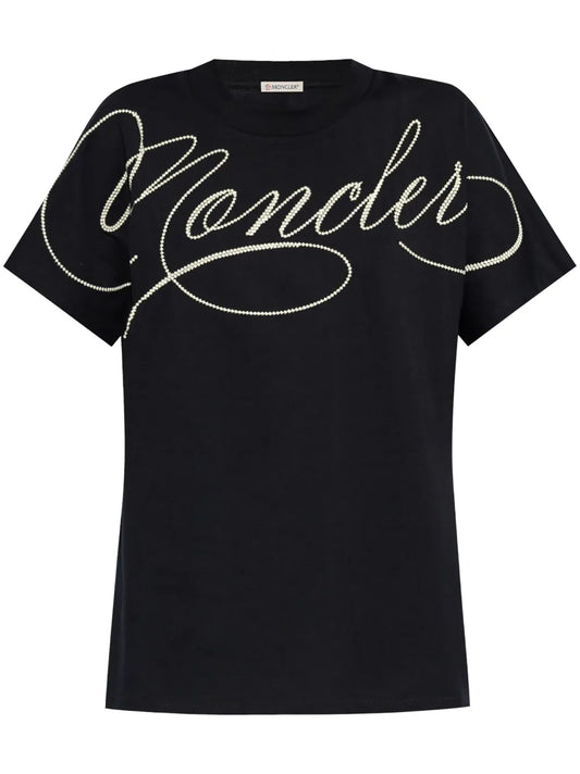 Embroidered Cursive-Logo T-Shirt