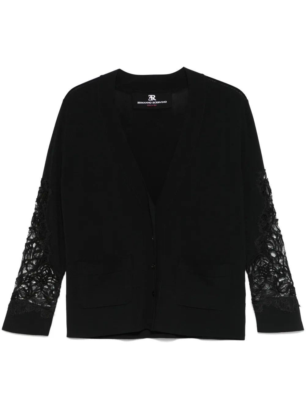Lace-Panelling Cardigan