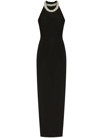 Crystal-Embellished Maxi Dress