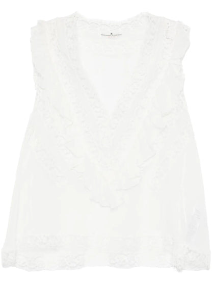 Lace-Panelling Blouse