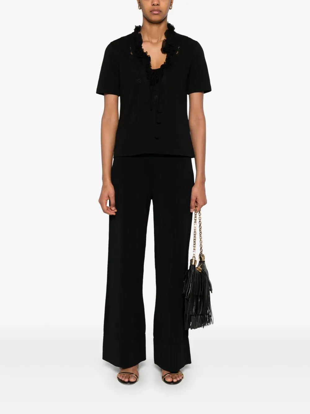 Ruffle-Trim T-Shirt
