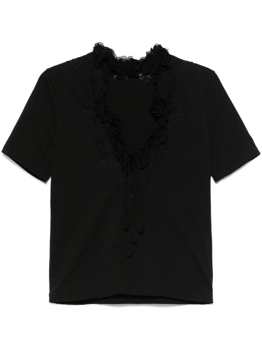 Ruffle-Trim T-Shirt