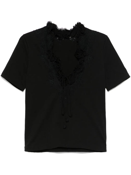 Ruffle-Trim T-Shirt