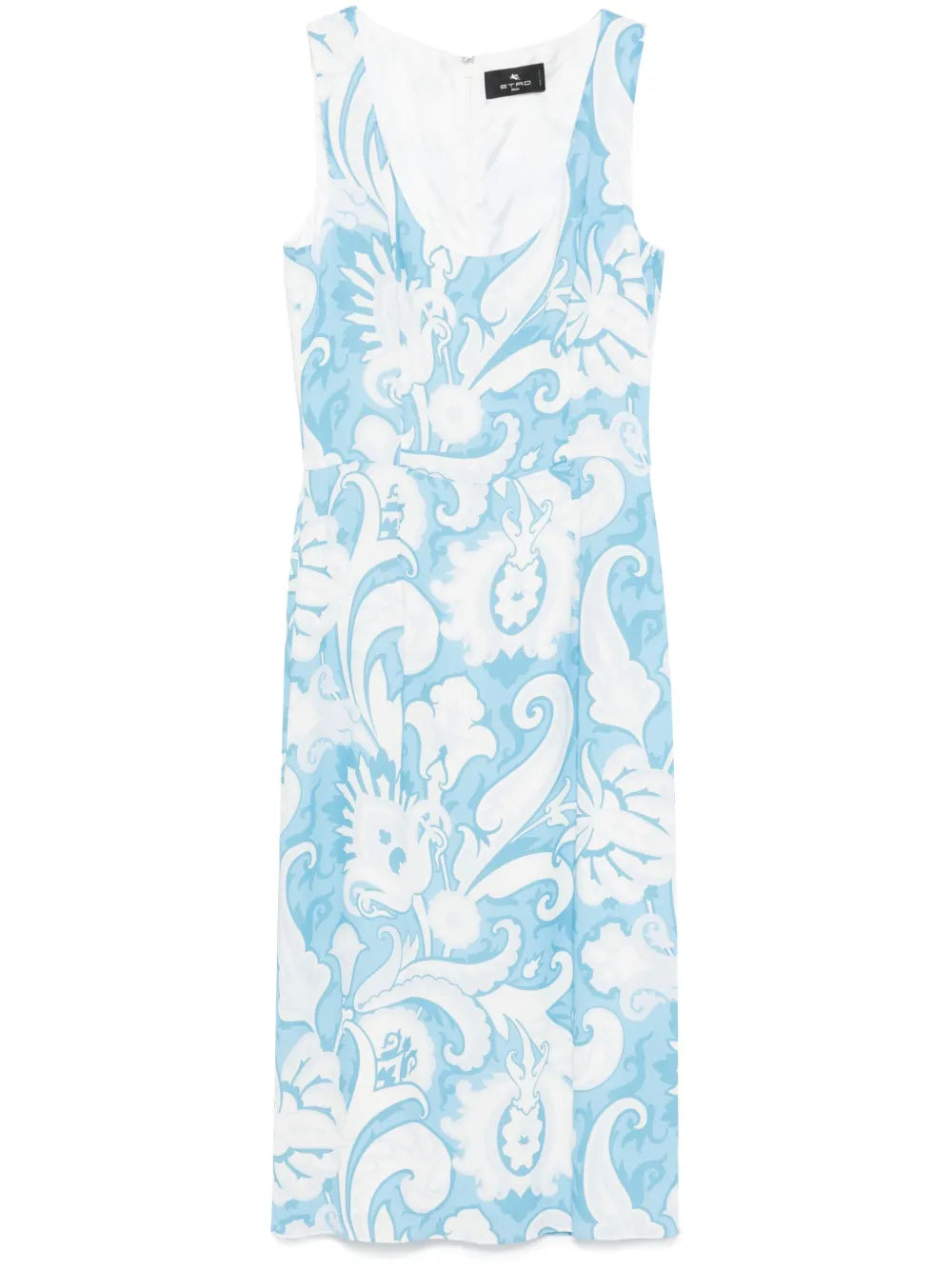 Paisley-Print Midi Dress