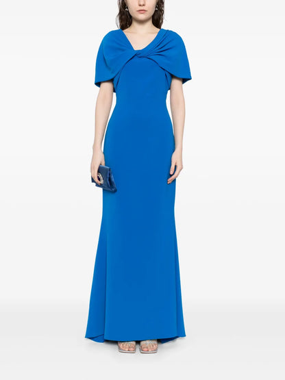 Cape Short-Sleeves Gown