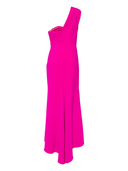 Draped One-Shoulder Gown