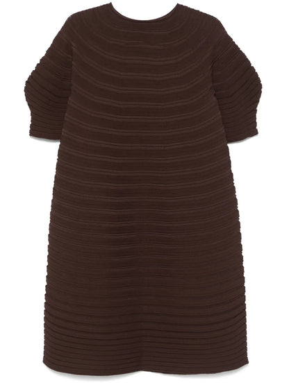 Mushroom-Knit Midi Dress