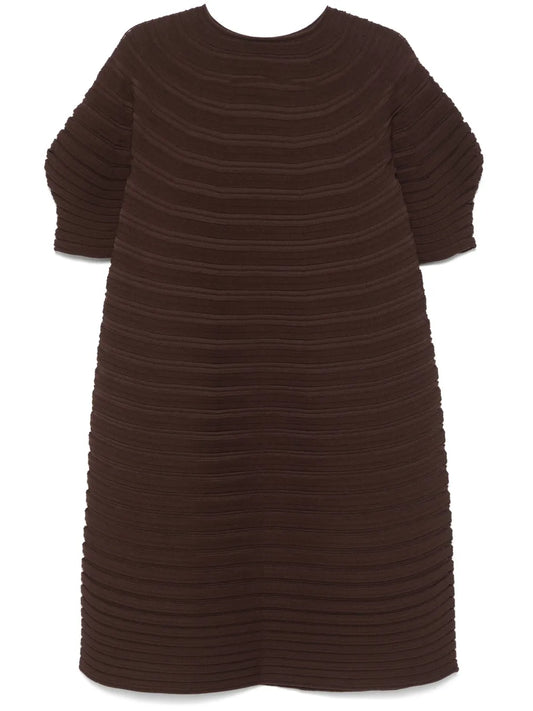 Mushroom-Knit Midi Dress