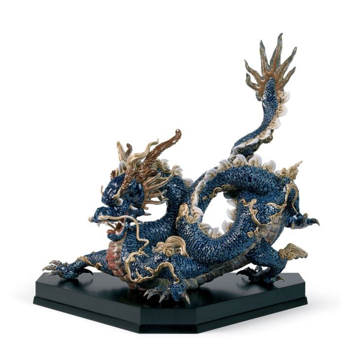 Great Dragon Sculpture Enamel