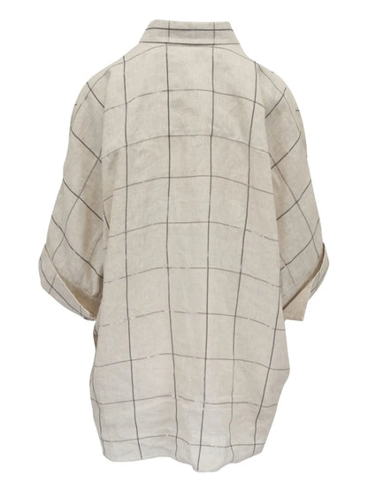 Grid-Pattern Shirt