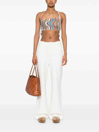 Zigzag Woven Design Top