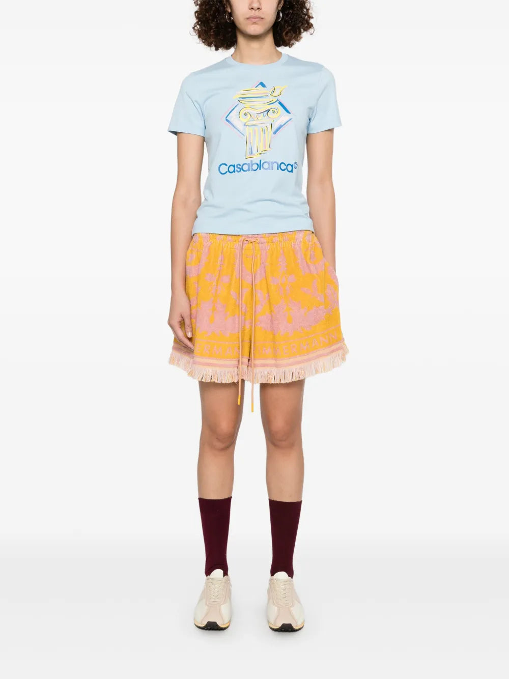 Diamond Column-Print T-Shirt