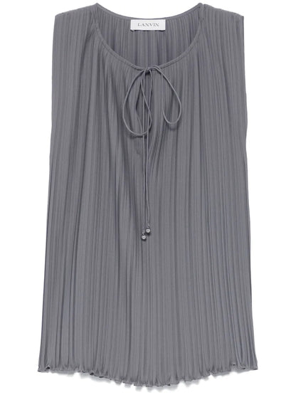 Plissé-Effect Blouse