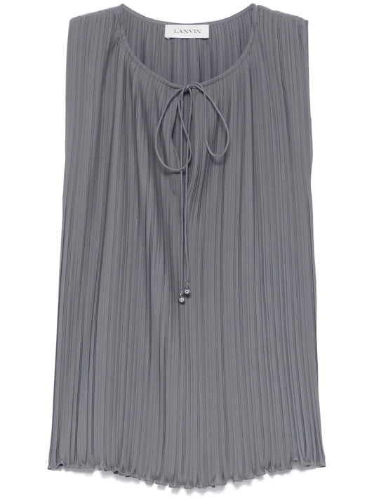 Plissé-Effect Blouse
