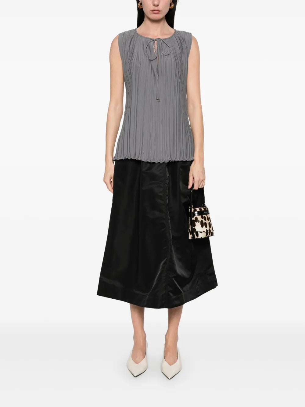 Plissé-Effect Blouse
